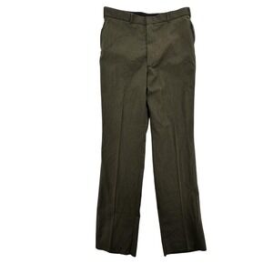 Trousers Mens 38XL Green Wool Defense Gabardine Unhemmed Dress Pants Military